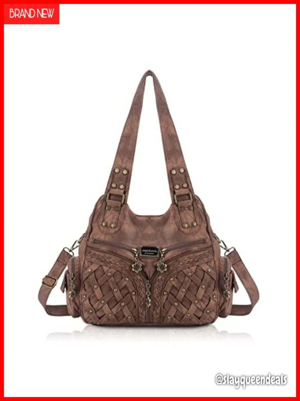 Large Hobo Bag for Women Shoulder Purse Faux Leather Soft Tote